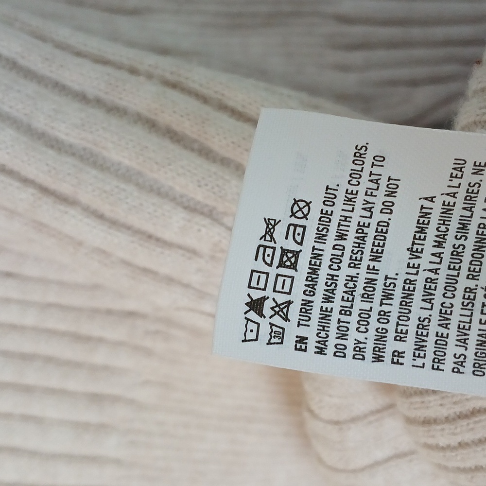 American Eagle Cream Button Down Mixed Ribbed Long Sleeve Cardigan Size XL - Picture 9 of 9